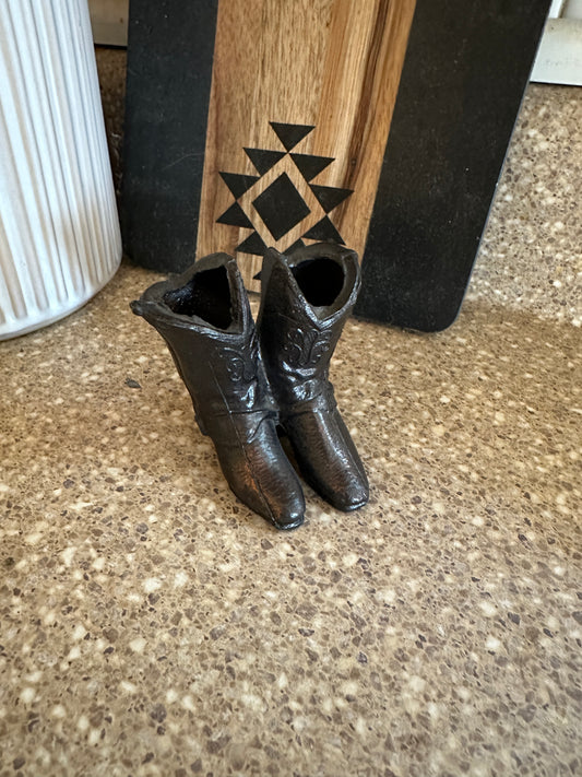 Metal cowboy boots