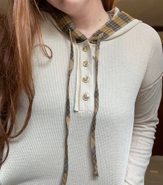 Plaid Thermal Hoodie