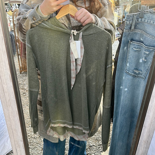 Plaid Strap Hoodie