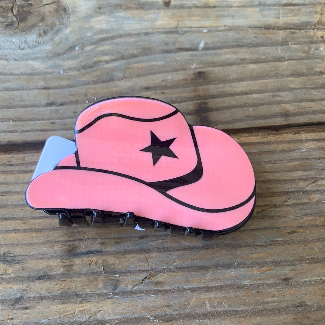 Cowboy hat claw clip