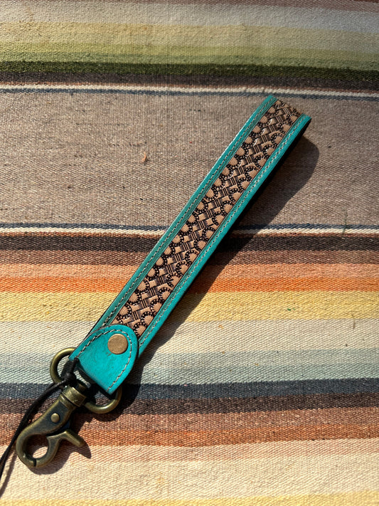 Teal accent key fob
