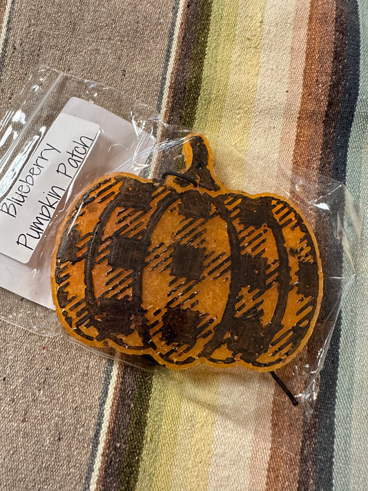 Plaid pumpkin freshie