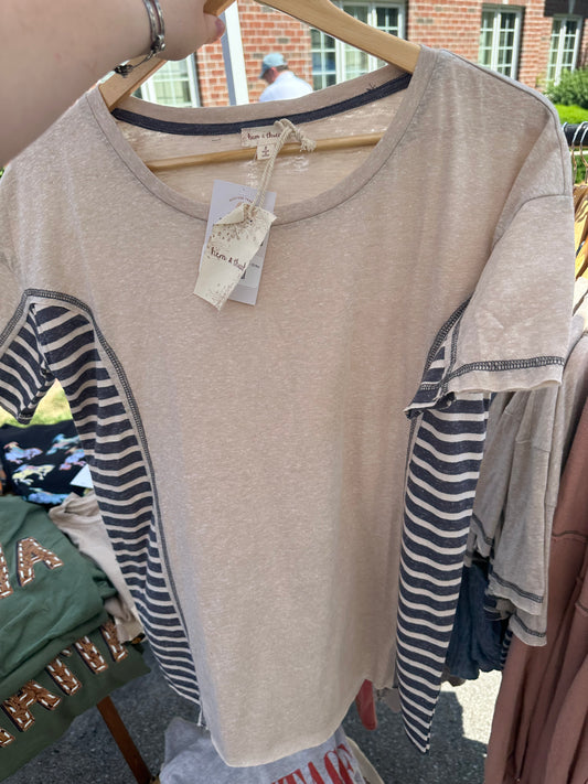 Stripe Contrast Tee
