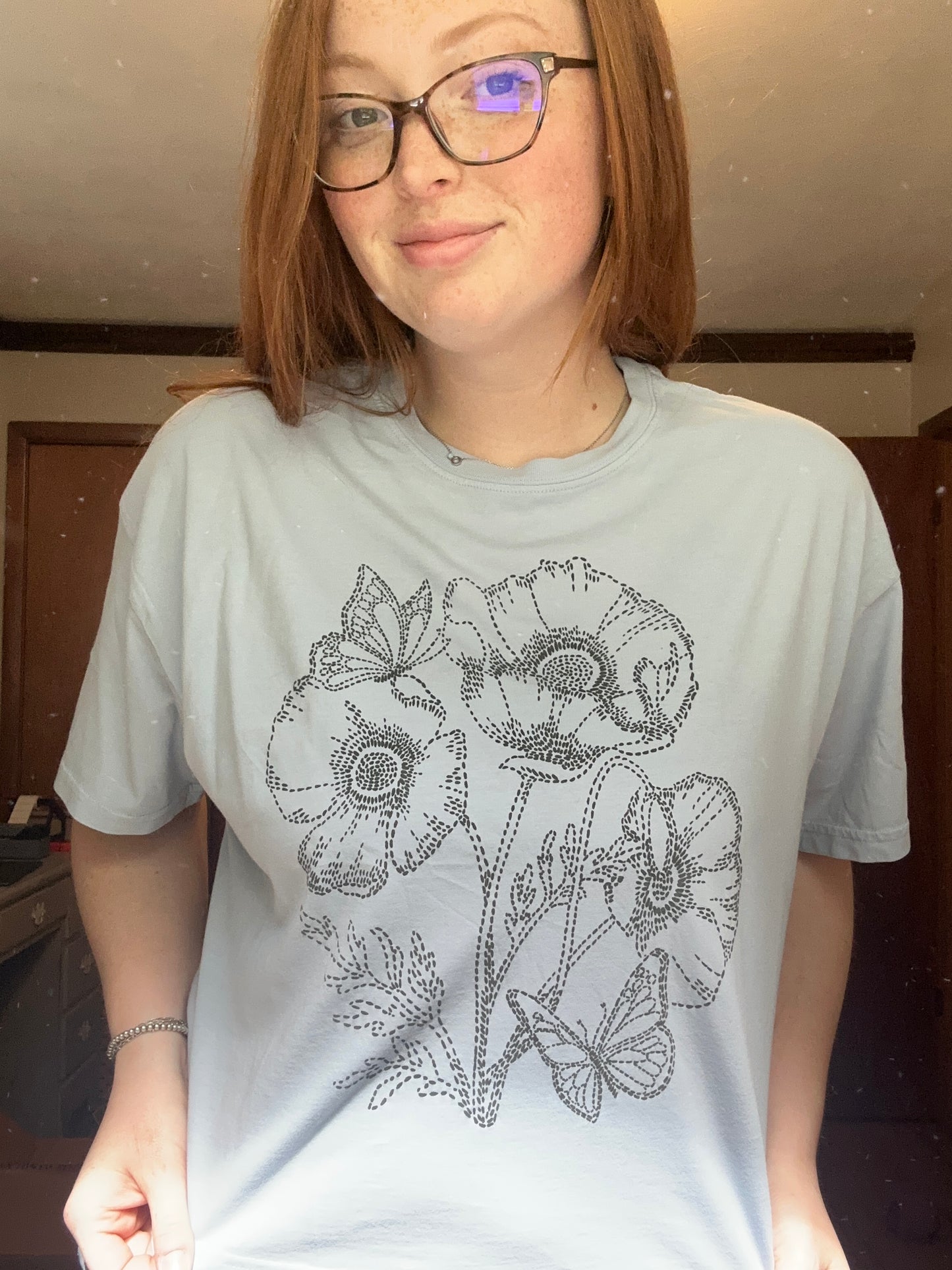 Flower Embroidery Tee
