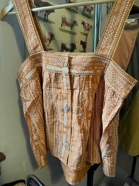 Button Back Tank