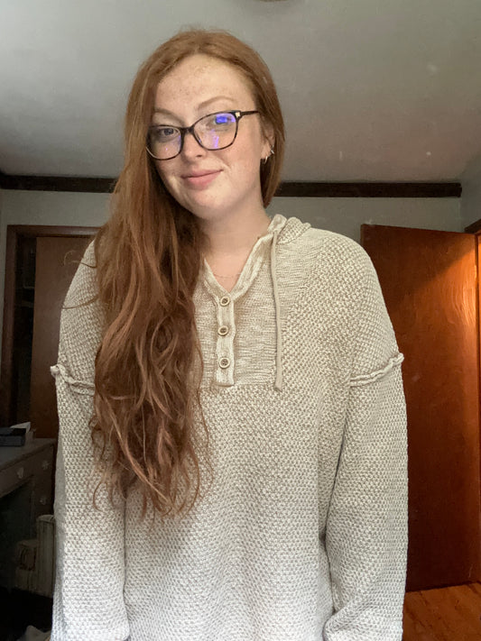 Mineral washed sweater