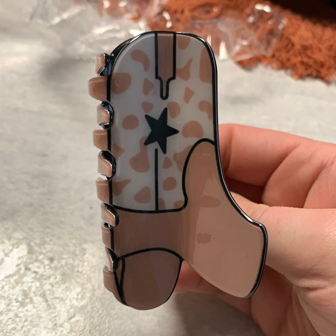 Cowboy Boot Claw Clip