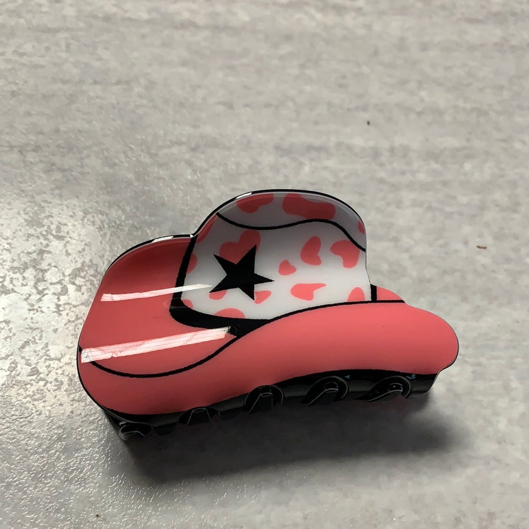 Cowboy hat claw clip