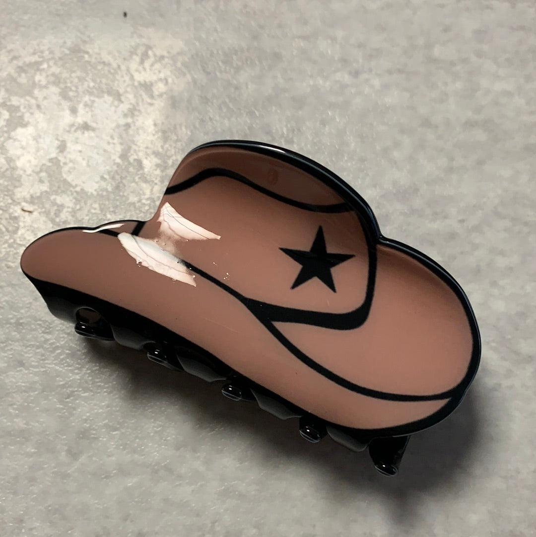 Cowboy hat claw clip