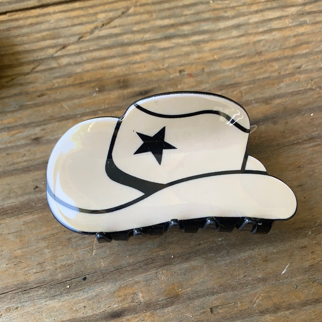Cowboy hat claw clip
