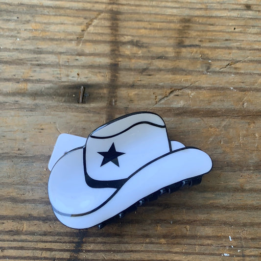 Cowboy hat claw clip